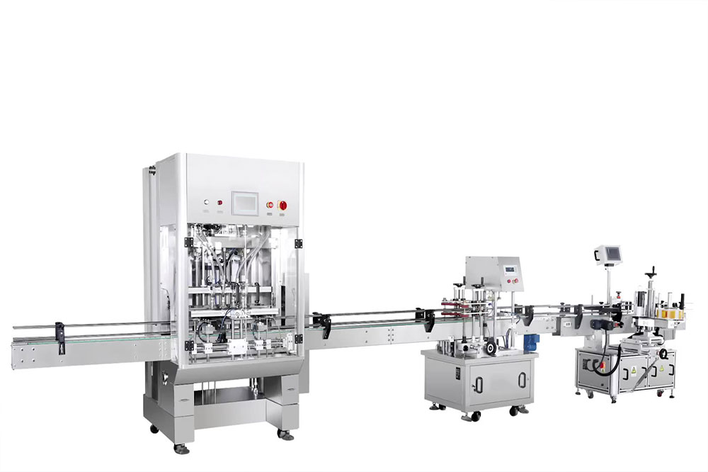 全自動(dòng)直線灌裝機(jī)，膏體乳液通用